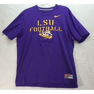 The‎ Nike Tee Louisiana State University  LSU Purple T-Shirt Unisex Sz L Dri Fit
